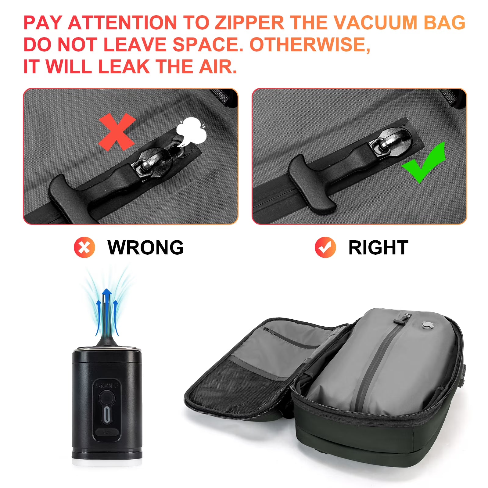 Green Vacuum Backpack for Travel Water Resistant , Kabaqoo 60L Expandable Vacuum Compression Bag with Electric Vacuum Pump, TSA Lock, Wet Dry Separation, Gifts