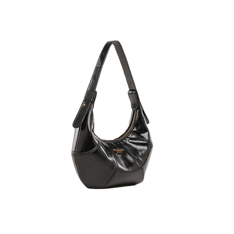 Leather Trendy Crescent Moon Shoulder Hand Bag