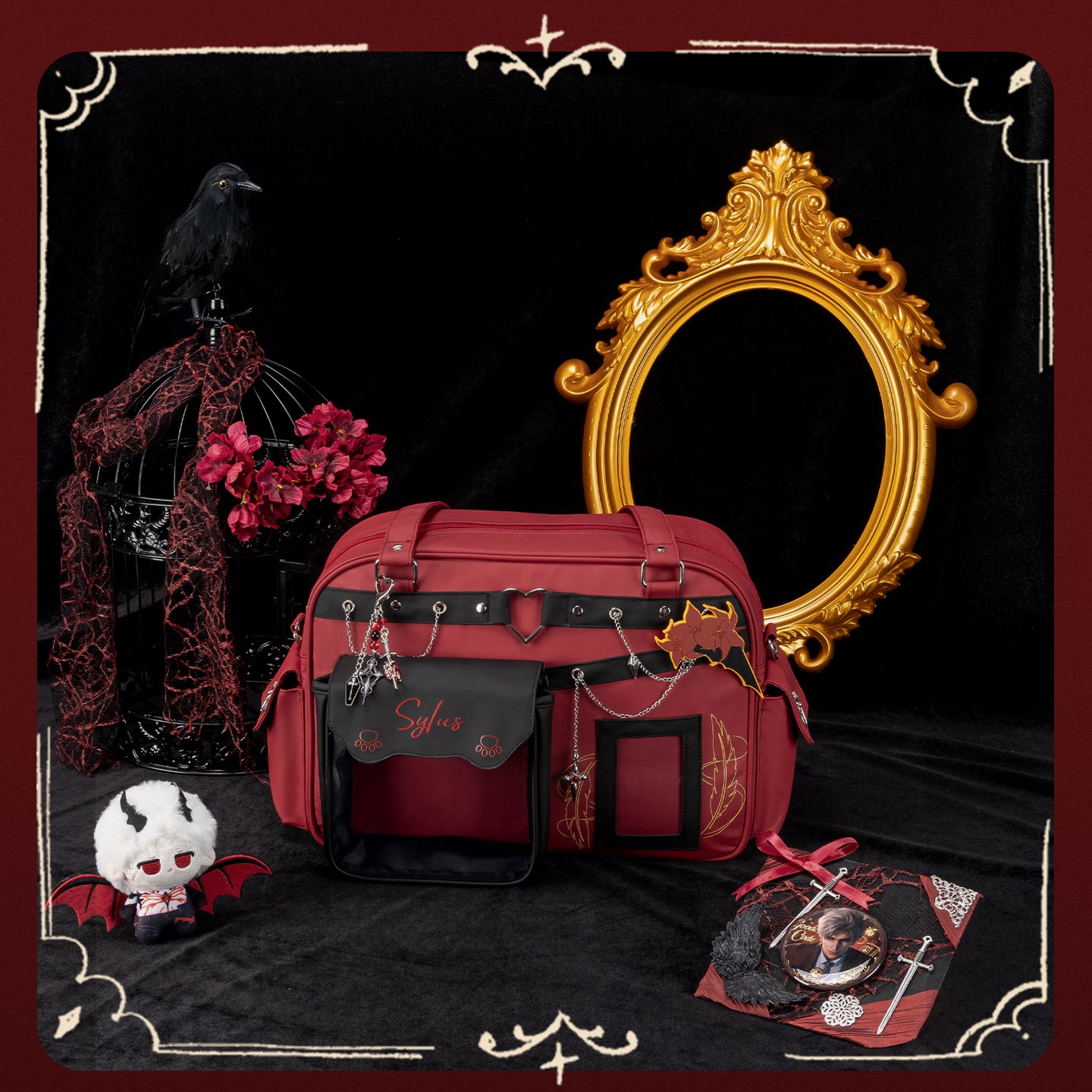 【QinChe Sylus】Halloween Tote Pain Bag Cross-body Shoulder Bag