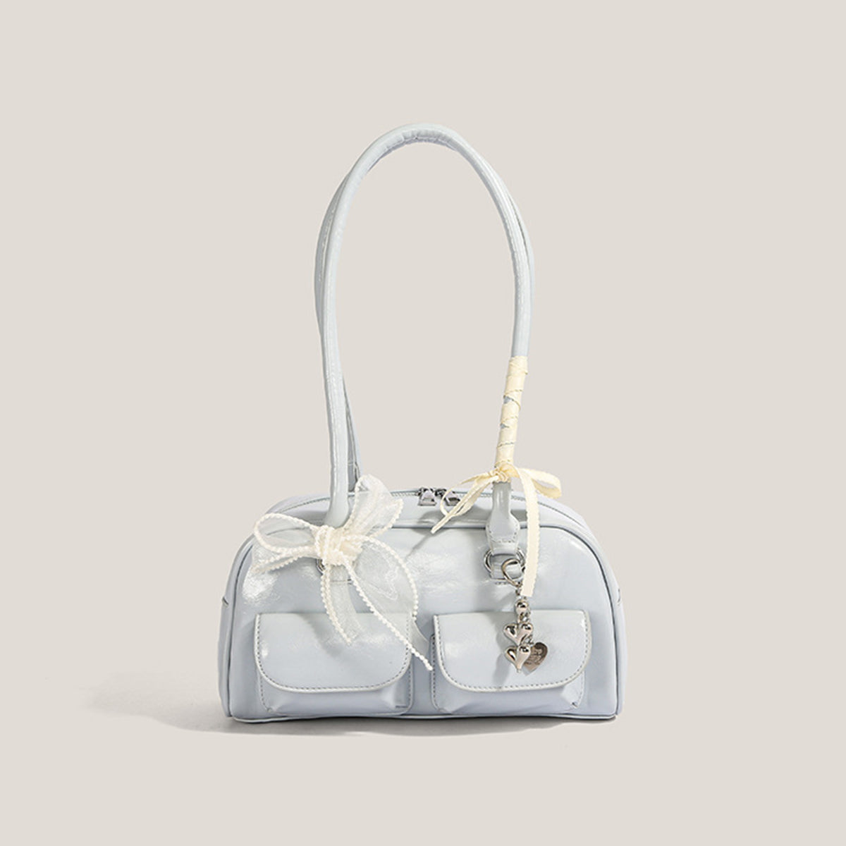 Yunjin Inspired Mini Bowling Bag for Women – Korean Style Shoulder & travel and carry detail