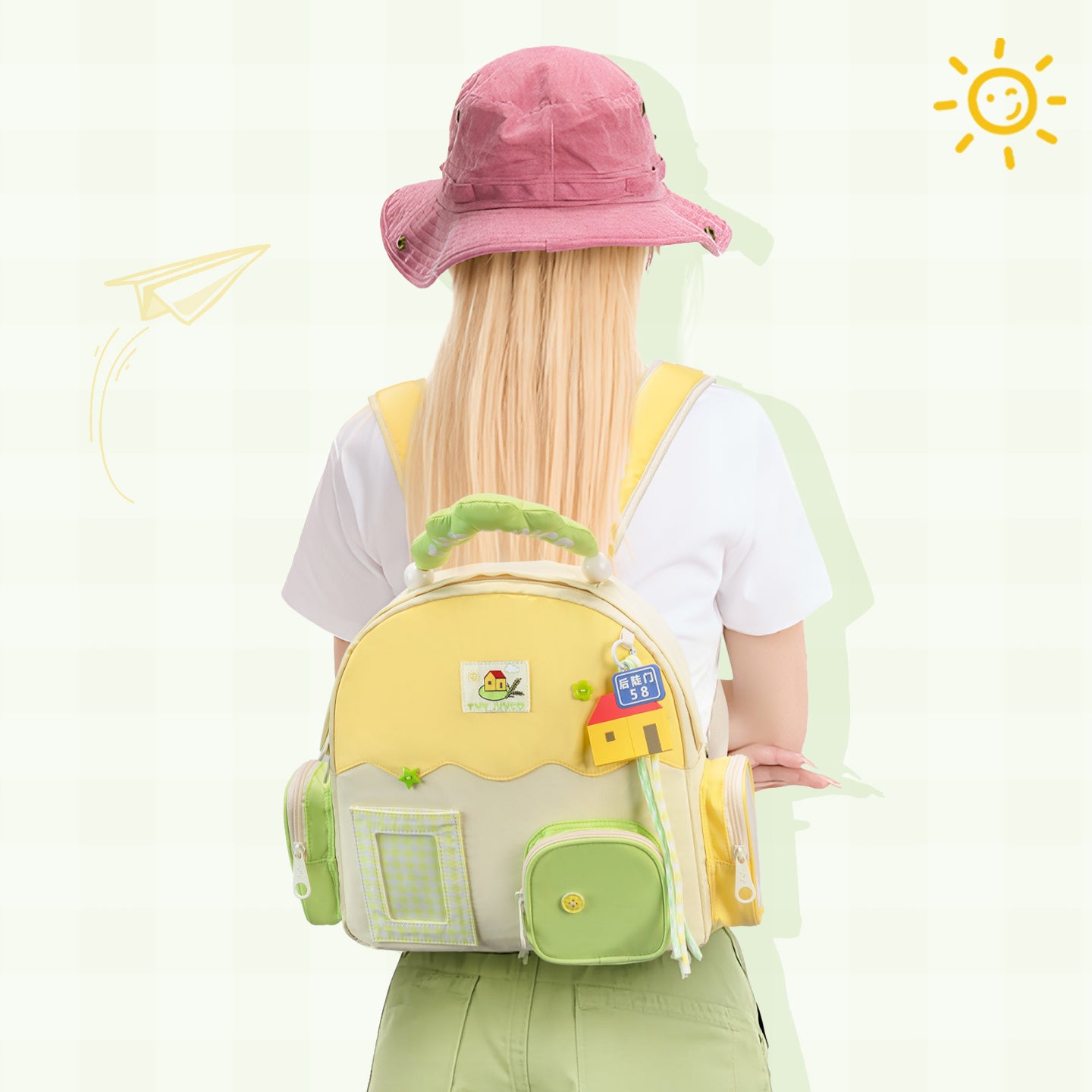 Qinhe Cute Green Ita Bag