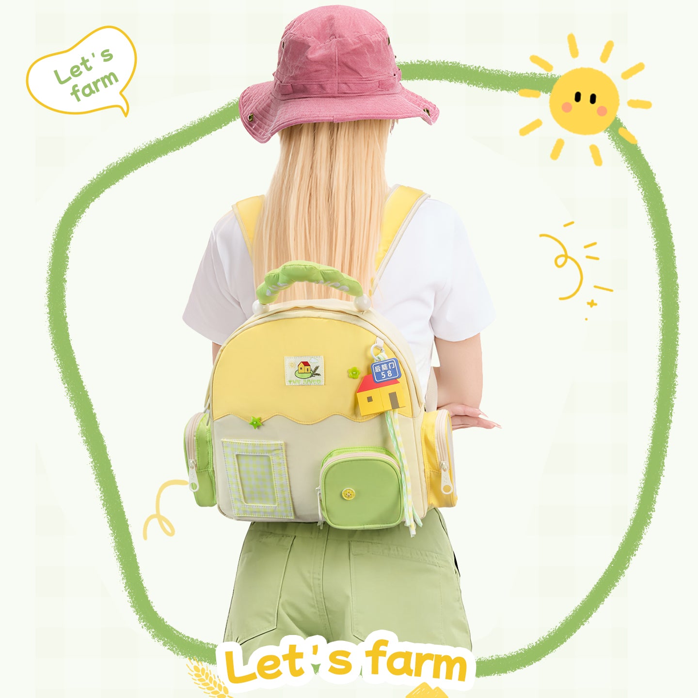 Qinhe Cute Green Ita Bag