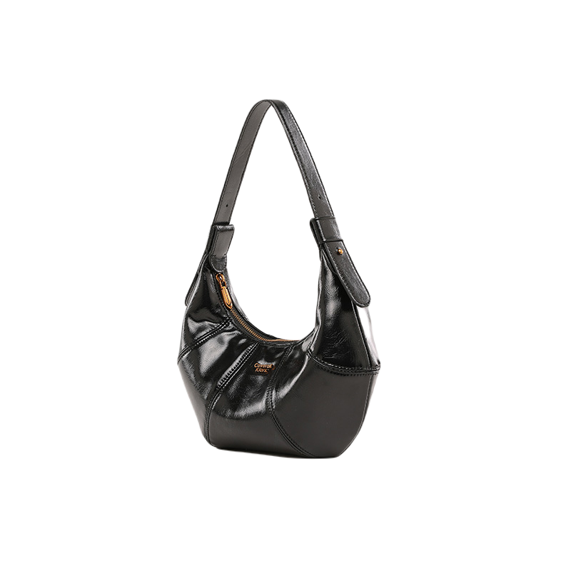 Leather Trendy Crescent Moon Shoulder Hand Bag