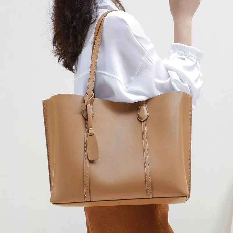Kabaqoo German Women's Genuine Leather Tote Bag, High-Quality Trendy Fashion New Style, Premium Shoulder Bag, Perfect Gift
