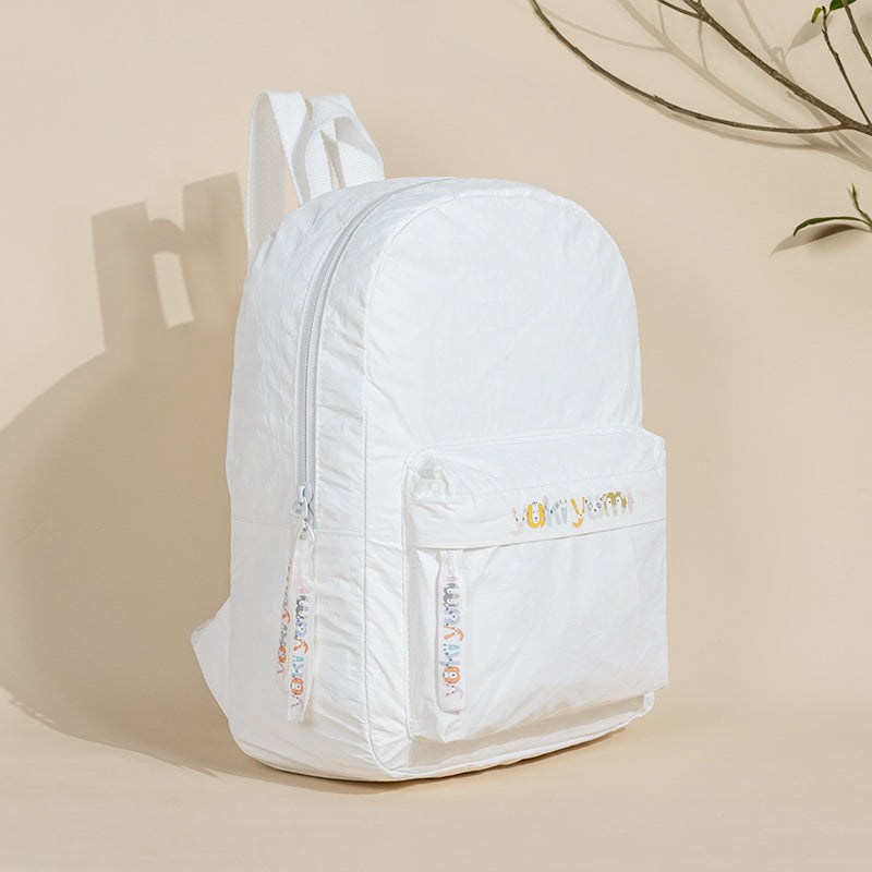 Simple Solid Color Tyvek Paper Waterproof Backpack for family