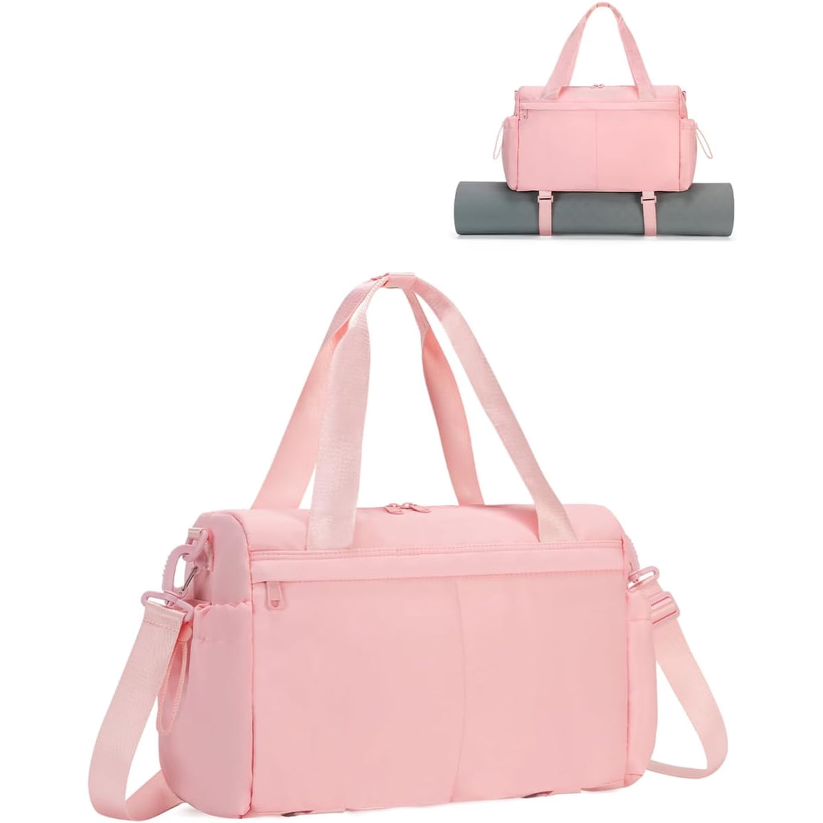 Small Gym Bag, Mini Gym Bag for Women with Yoga Mat Holder and Wet Compartment, Cute Small Yoga Mat Bag with Water Bottle Pocket for Workout Dance