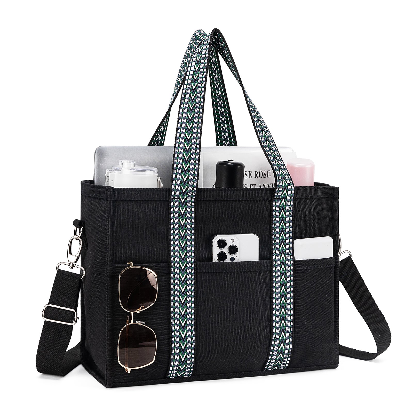 Cotton Canvas Handbag Organizer Insert For Tote Bags - Small, Medium, Large Sizes