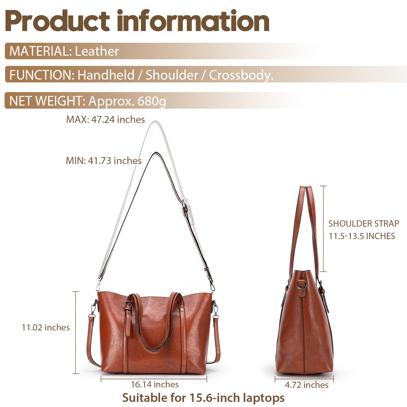 Leather Tote Bag Crossbody Bags